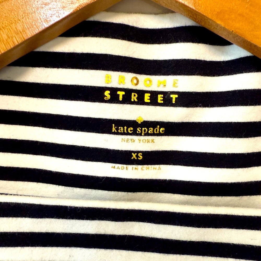 Kate Spade Black and White Striped Dress
